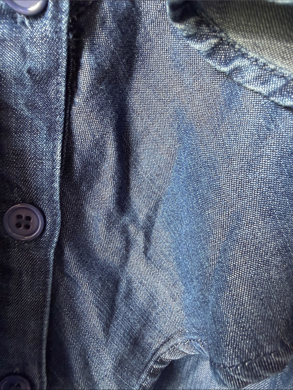 VENUS Light Blue Denim Ruffle Button-Front Cami - Picture 5 of 6